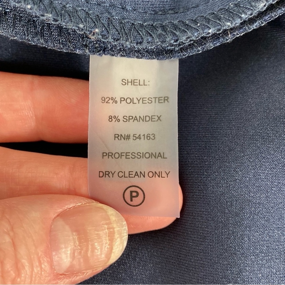 Calvin Klein Navy Blue Side Pleated Classic Sleeveless Midi BodyCon Sheath Dress - Picture 15 of 16